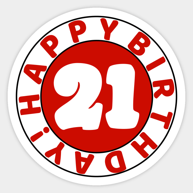 Happy 21st birthday Sticker by colorsplash